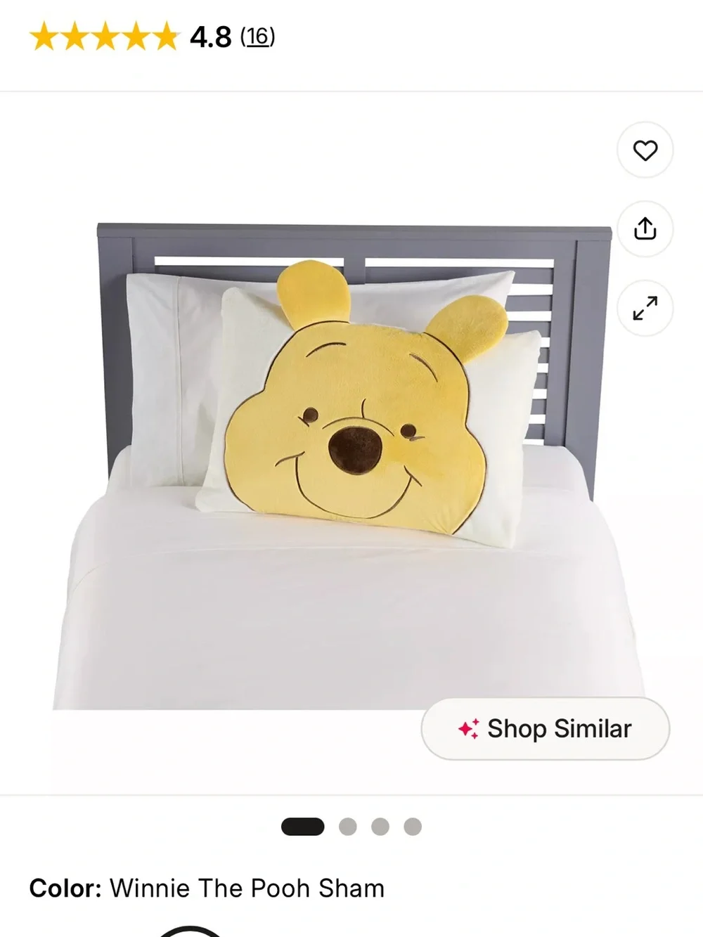 Disney Winnie the Pooh 2-Piece Comforter Set with Pooh Accent Pillow